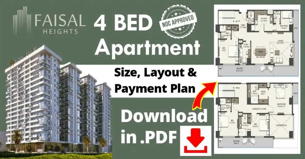 Faisal Heights 4 Bed Duplex Apartment Islamabad – 2465 sq. ft. luxury floor plan & pricing